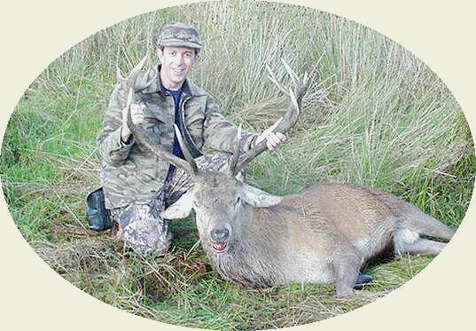 Uncle Bill with red Stag, Scotland 2000