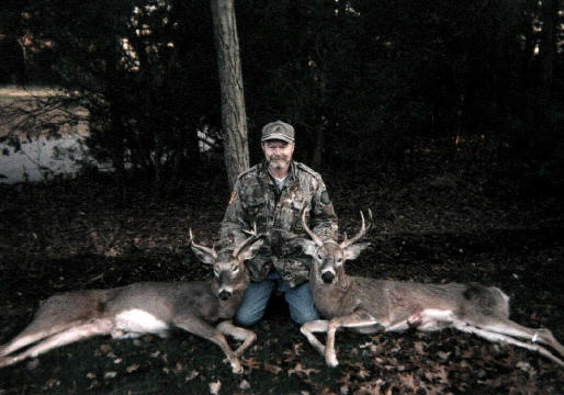 Terry with 2 deer, great results for a week of bowhunting